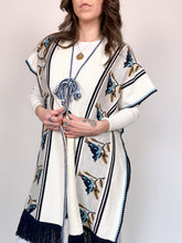 Load image into Gallery viewer, Vintage 70s Knit Bluebird Cape