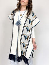Load image into Gallery viewer, Vintage 70s Knit Bluebird Cape