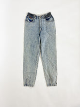 Load image into Gallery viewer, Vintage 80s P.S. Gitano Ultra High Rise Acid Wash Jeans Waist 28-30”