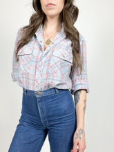 Load image into Gallery viewer, Vintage 80s JC Penny Plaid Pearl Snap