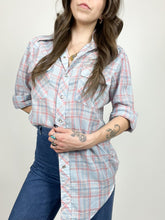 Load image into Gallery viewer, Vintage 80s JC Penny Plaid Pearl Snap