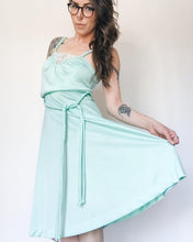 Load image into Gallery viewer, Vintage 70s Mint String Waist Dress