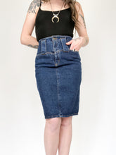 Load image into Gallery viewer, Vintage 80s Dark Wash Denim Skirt