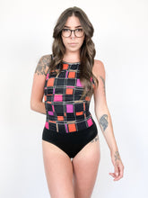 Load image into Gallery viewer, Vintage 90s Baltex Abstract One Piece Swimsuit Size S/M