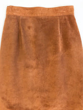 Load image into Gallery viewer, Vintage 80s Camel Suede Skirt