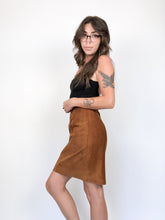 Load image into Gallery viewer, Vintage 80s Camel Suede Skirt