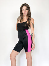 Load image into Gallery viewer, Vintage 80s Baltex Black and Fuchsia Athletic Shorts