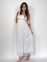 Load image into Gallery viewer, Vintage 80s White Chiffon Nightgown with Cutouts