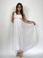 Load image into Gallery viewer, Vintage 80s White Chiffon Nightgown with Cutouts