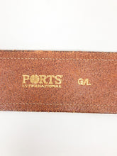 Load image into Gallery viewer, Vintage Ports International Cognac Leather Belt