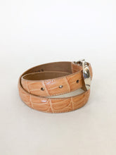 Load image into Gallery viewer, Vintage 80s Coldwater Creek Tan Mock Croc Belt