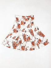 Load image into Gallery viewer, Vintage 70s Poly Fall Flower Midi Skirt Waist 27”