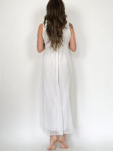 Load image into Gallery viewer, Vintage 80s White Chiffon Nightgown with Cutouts