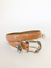 Load image into Gallery viewer, Vintage 80s Coldwater Creek Tan Mock Croc Belt