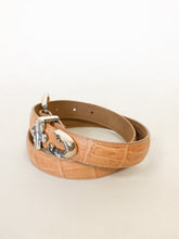 Load image into Gallery viewer, Vintage 80s Coldwater Creek Tan Mock Croc Belt