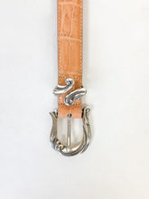Load image into Gallery viewer, Vintage 80s Coldwater Creek Tan Mock Croc Belt