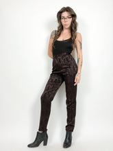 Load image into Gallery viewer, Vintage 90s Votre Nom Brown and Black High Rise Trousers Waist 26”