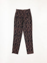 Load image into Gallery viewer, Vintage 90s Votre Nom Brown and Black High Rise Trousers Waist 26”