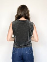 Load image into Gallery viewer, Vintage 90s VIP Petites Silver Sparkle Top
