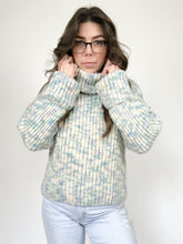 Load image into Gallery viewer, Vintage 90s Hand Knit Wool Pastel Turtleneck