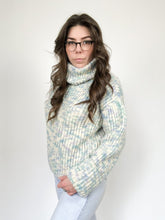 Load image into Gallery viewer, Vintage 90s Hand Knit Wool Pastel Turtleneck