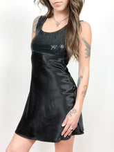Load image into Gallery viewer, Vintage 90s Evidence Black Satin and Sparkle Party Dress