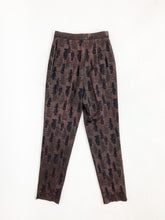 Load image into Gallery viewer, Vintage 90s Votre Nom Brown and Black High Rise Trousers Waist 26”