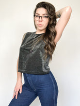 Load image into Gallery viewer, Vintage 90s VIP Petites Silver Sparkle Top