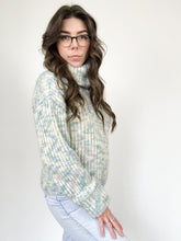 Load image into Gallery viewer, Vintage 90s Hand Knit Wool Pastel Turtleneck