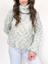 Load image into Gallery viewer, Vintage 90s Hand Knit Wool Pastel Turtleneck