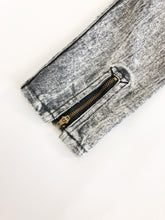 Load image into Gallery viewer, Vintage 80s Traffic Grey Acid Wash Stretchy High Rise Skinny Jeans Waist 26/27”