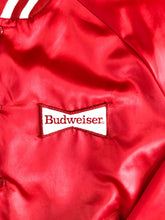 Load image into Gallery viewer, Vintage 80s Budweiser Starter Satin Bomber Jacket