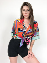 Load image into Gallery viewer, Vintage 1991 Planet Hollywood Abstract Button Up Camp Shirt Size S
