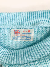 Load image into Gallery viewer, Vintage 80s Light Blue Knit Pullover Sweater