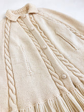 Load image into Gallery viewer, Vintage 70s Hand Knit Fringe Poncho
