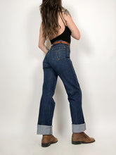 Load image into Gallery viewer, Vintage 70s High Rise Boot Cut Jeans Waist 27”