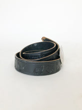 Load image into Gallery viewer, Montana Silversmiths Engraved Western Buckle with Etched Trim on Leather Belt