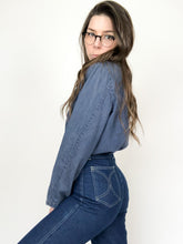 Load image into Gallery viewer, Vintage 70s Denim Long Sleeve Snap Up Shirt