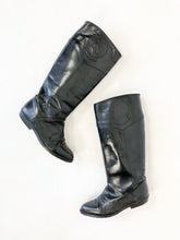 Load image into Gallery viewer, Vintage 80s Ascot 1908 Black Leather Equestrian Riding Boots Size 7