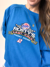 Load image into Gallery viewer, Vintage Rusty Wallace #2 Miller Lite Winners Circle Blue and Grey Sweater