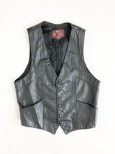 Load image into Gallery viewer, Vintage 80s WM Chris Black Leather Vest
