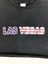 Load image into Gallery viewer, Vintage Las Vegas Stars and Stripes Cropped Tee Size L