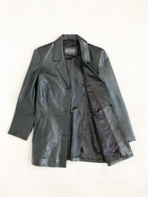 Load image into Gallery viewer, Vintage 00s Black Leather Trench