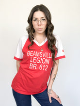 Load image into Gallery viewer, Vintage 70s Beamsville Legion Red & White Baseball Tee Size M