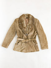 Load image into Gallery viewer, Vintage 70s Opera Suede Jacket with Fur Trim