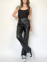 Load image into Gallery viewer, Vintage 90s Willi Smith Soft Black Leather Pants Waist 28”