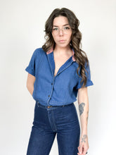 Load image into Gallery viewer, Vintage 70s/80s Koret City Blues Denim Button Up Blouse