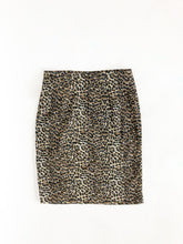 Load image into Gallery viewer, Vintage 90s Simply French Collection Leopard Print High Rise Skirt