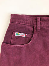 Load image into Gallery viewer, Vintage 90s Cross Colours Burgundy High Rise Baggy Jeans Waist 31/32”