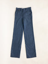 Load image into Gallery viewer, Vintage 70s Dusty Blue Wool Trousers Waist 29”